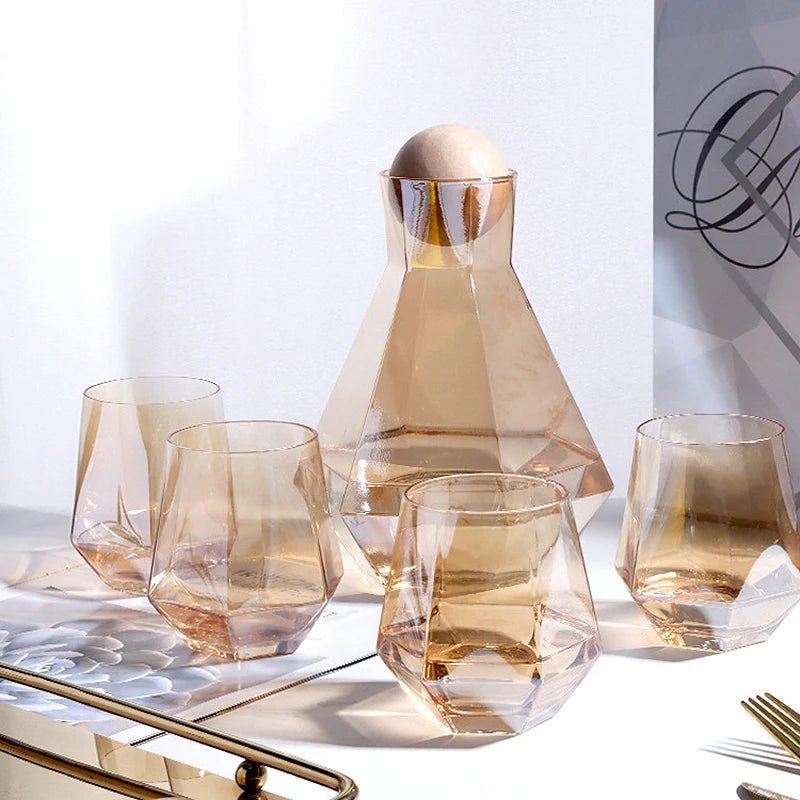 Russian Diamond Shape Decanter Set 7 Pcs - Califora