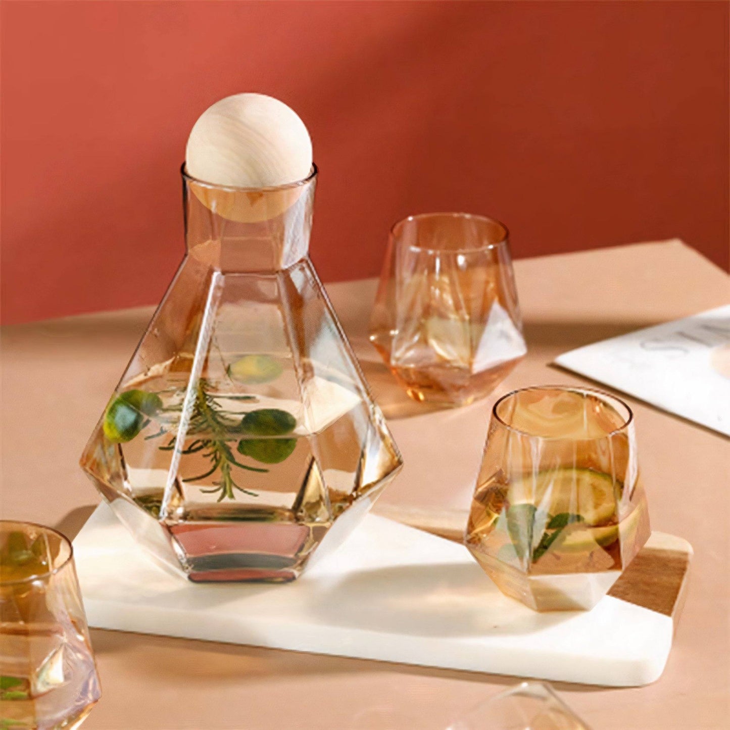 Russian Diamond Shape Decanter Set 7 Pcs - Califora