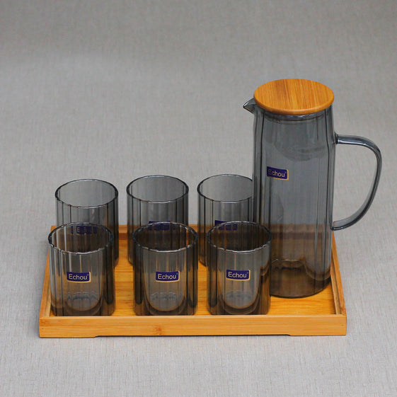 Ripped Line Glass Water Set of 8 - Califora