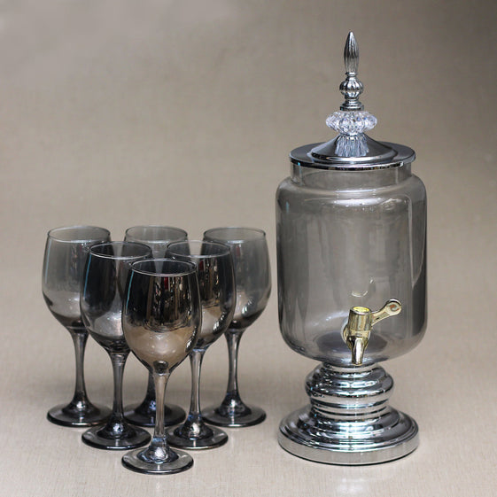 Turkish Juice Dispensers with Glass Set of 7 - Califora