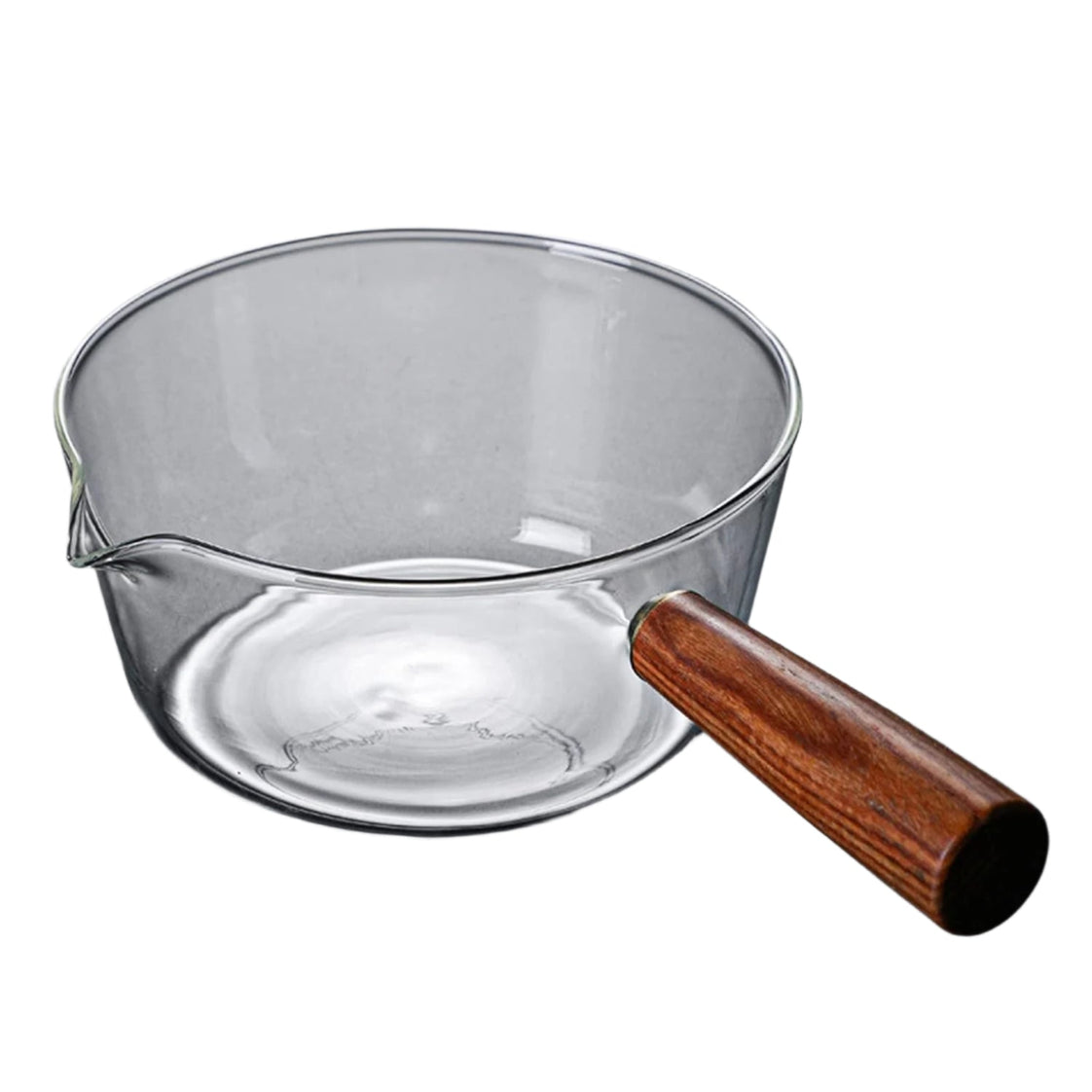 Mini Glass Saucepan With Wood Handle - Califora