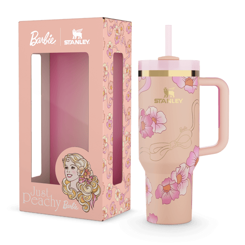 STANLEY QUENCHER TUMBLER – 40oz – BARBIE™ ’80 PEACHES ‘N CREAM | Original Packaging - Califora