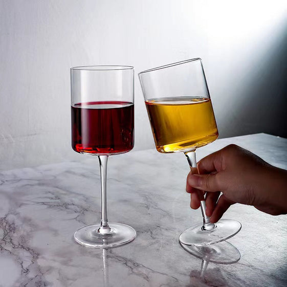 Creative Square Straight Crystal Wine Glass - Califora