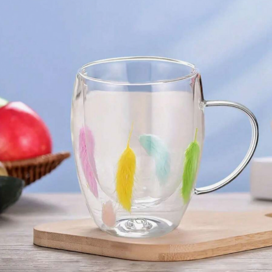 BOROSILICATE COLORFUL DOUBLE WALL GLASS MUG - Califora