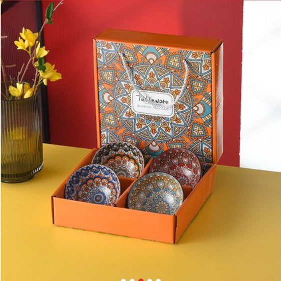 Printed Serving Bowls Set of 4 - Califora