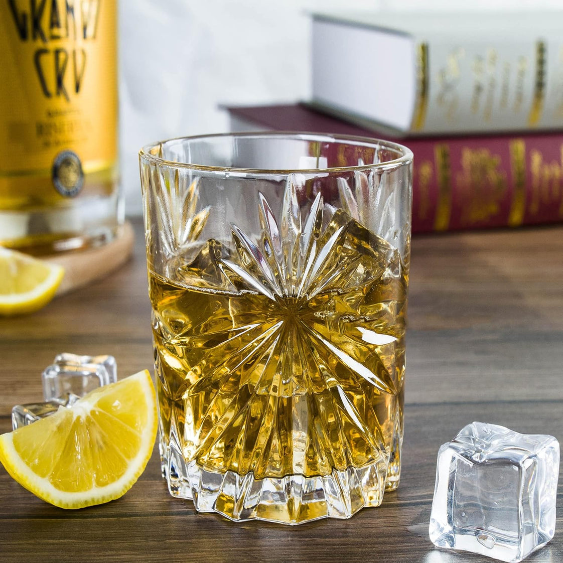 Chinese Cut Crystal Glass Set of 6 - Califora