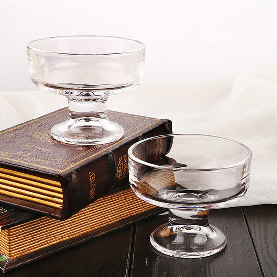 Chinese Crystal Low Footed Bowl Set of 6 - Califora