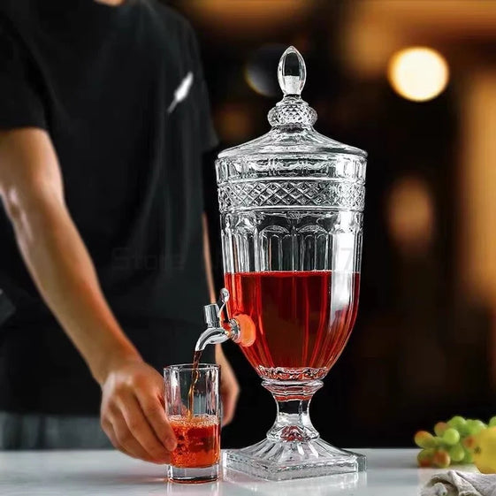 Crystal Glass Beverage Dispenser 5Ltrs - Califora
